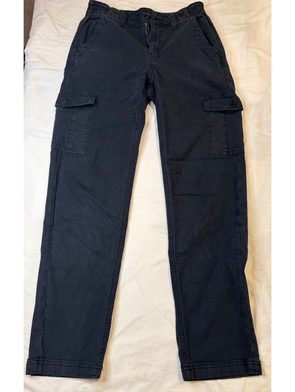 AE Faded Black Stretch Cargo Straight Pants - Picture 2 of 8